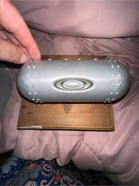 Oakley Silver Textured Hard Sunglasses Case